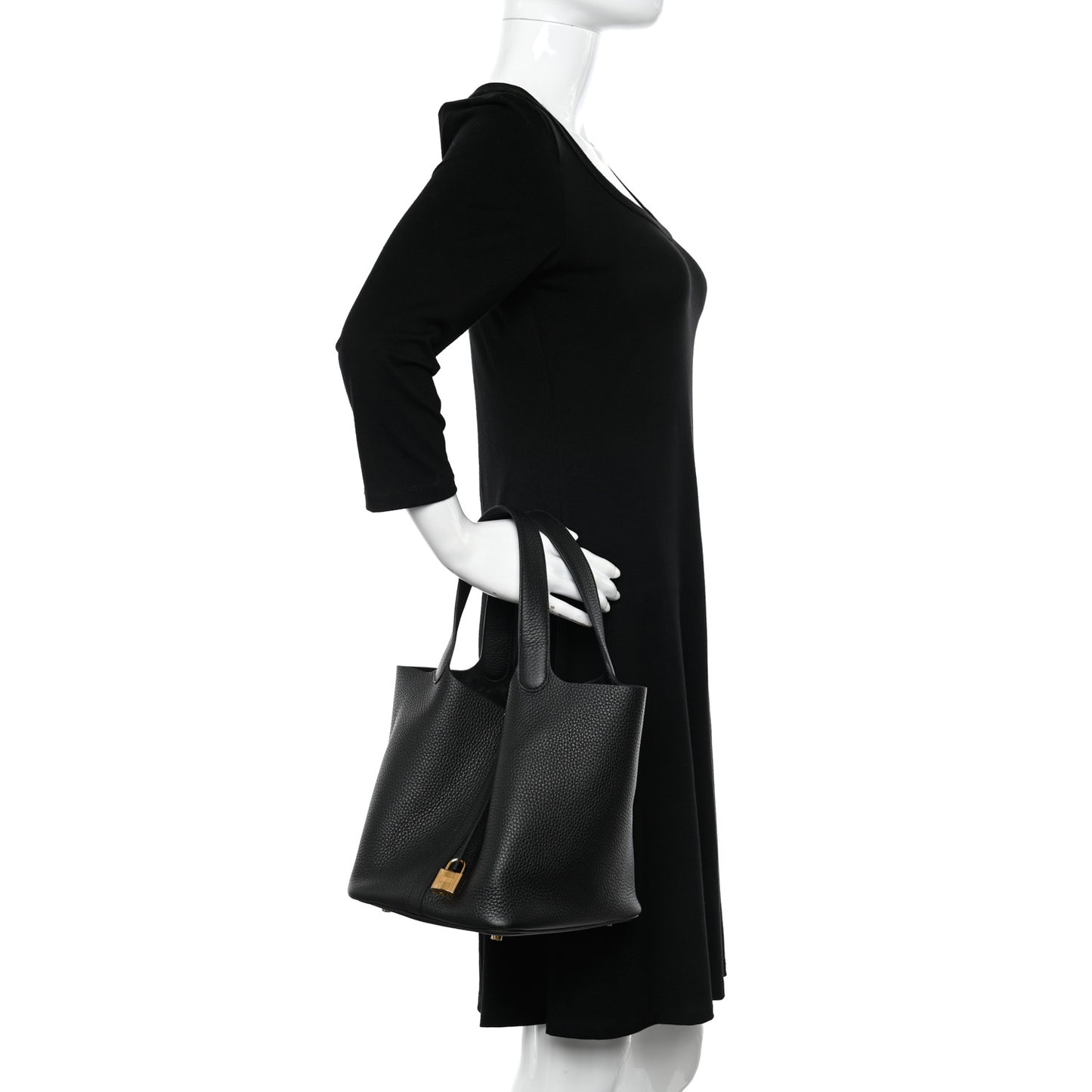 Taurillon Clemence Picotin Lock 22 MM Black