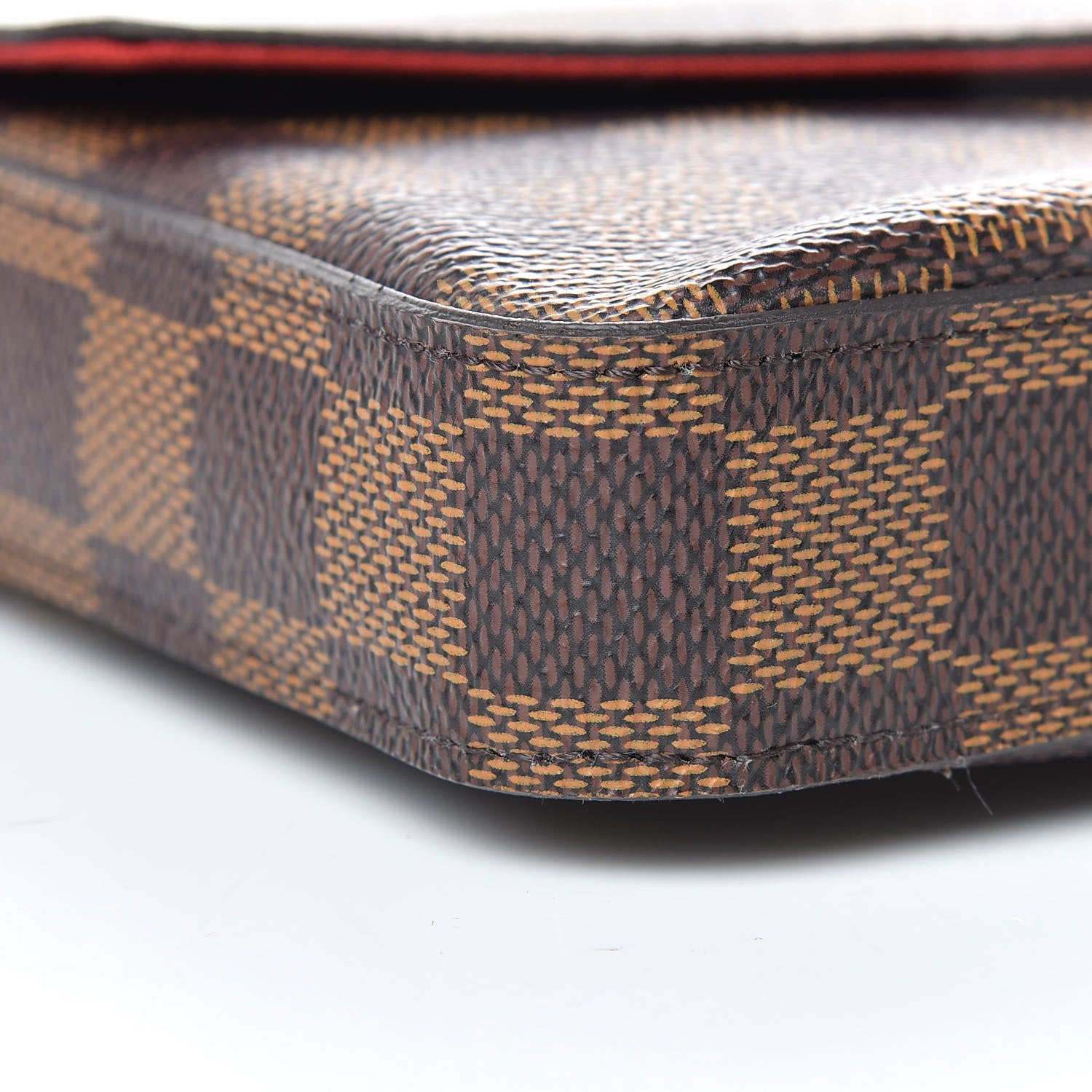 Louis Vuitton Damier Ebene Pochette Felicie Chain Wallet 13 of 14