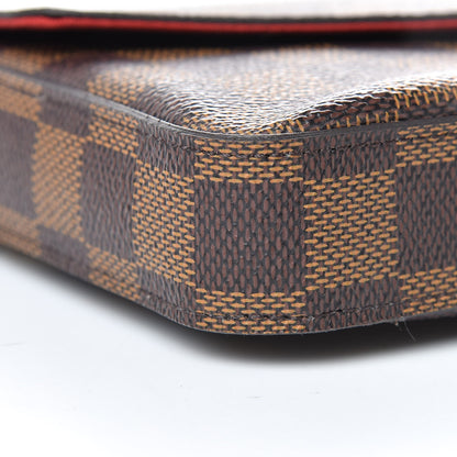 Louis Vuitton Damier Ebene Pochette Felicie Chain Wallet 13 of 14