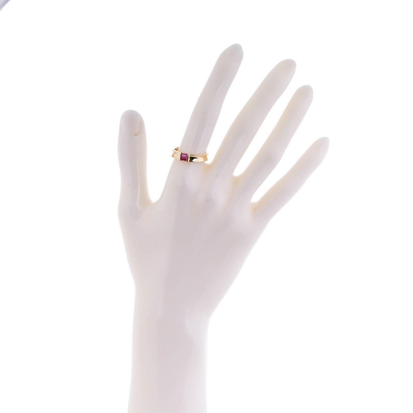 18K Yellow Gold Ruby Stacking Ring 54 7
