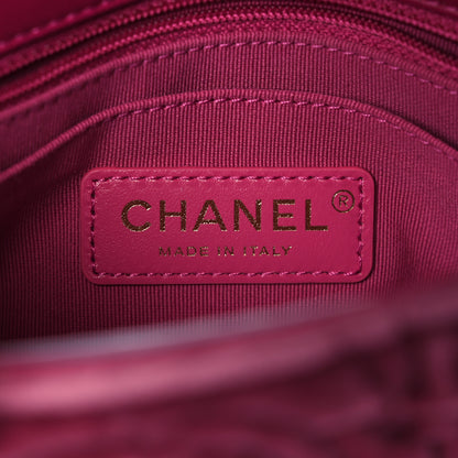 Chanel Velvet Camellia Embossed Mini Square Flap Pink 6 of 11