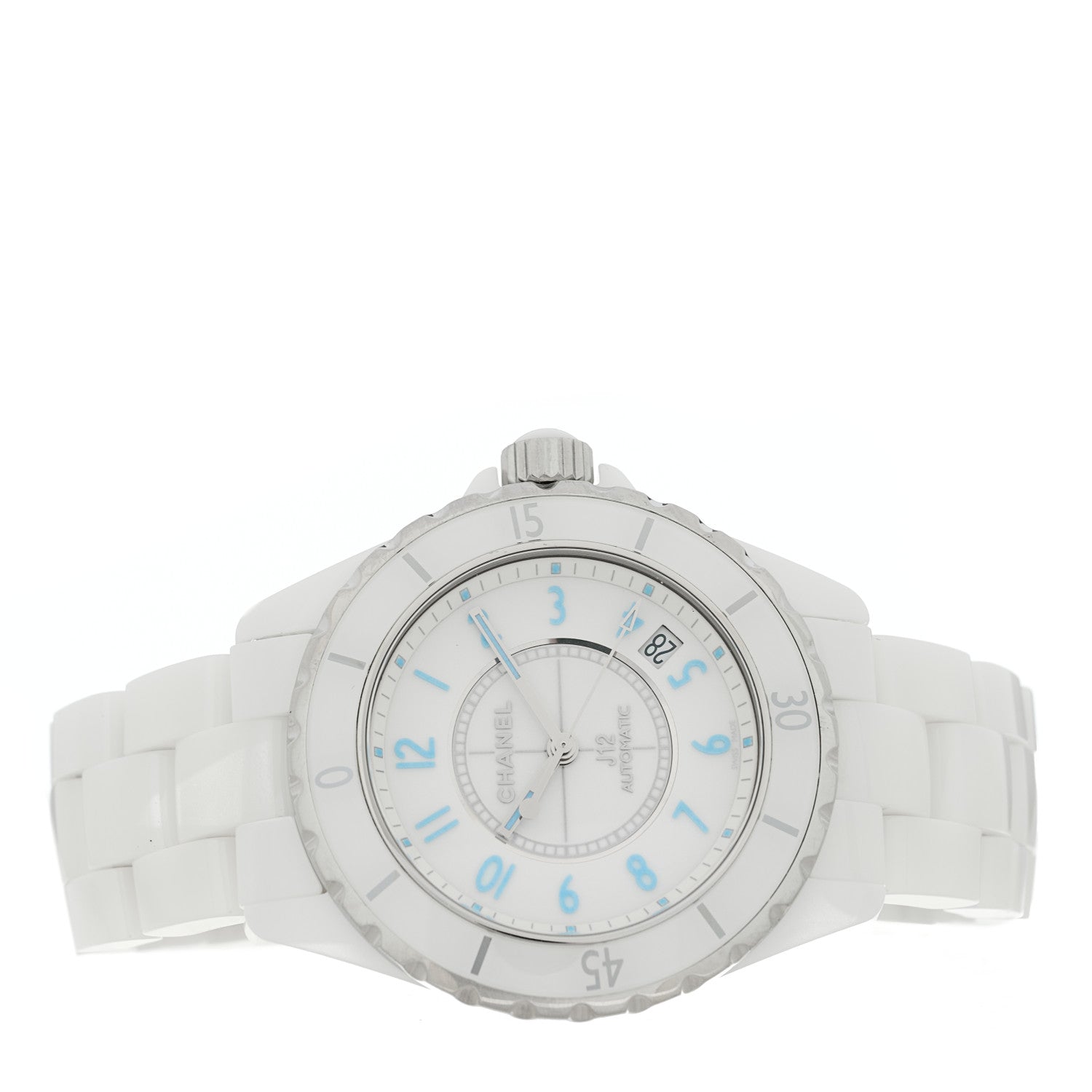 Chanel Stainless Steel Ceramic 38mm J12 Automatic Watch Blue 2 of 4