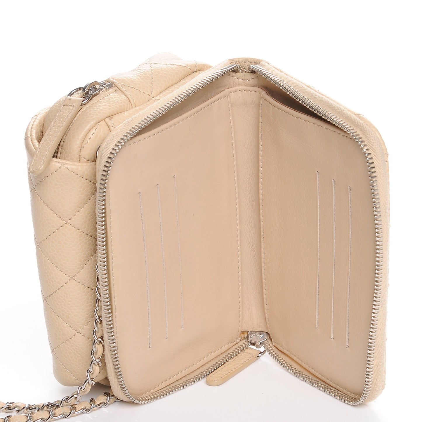 Caviar Quilted New Mini Flap Beige Clair