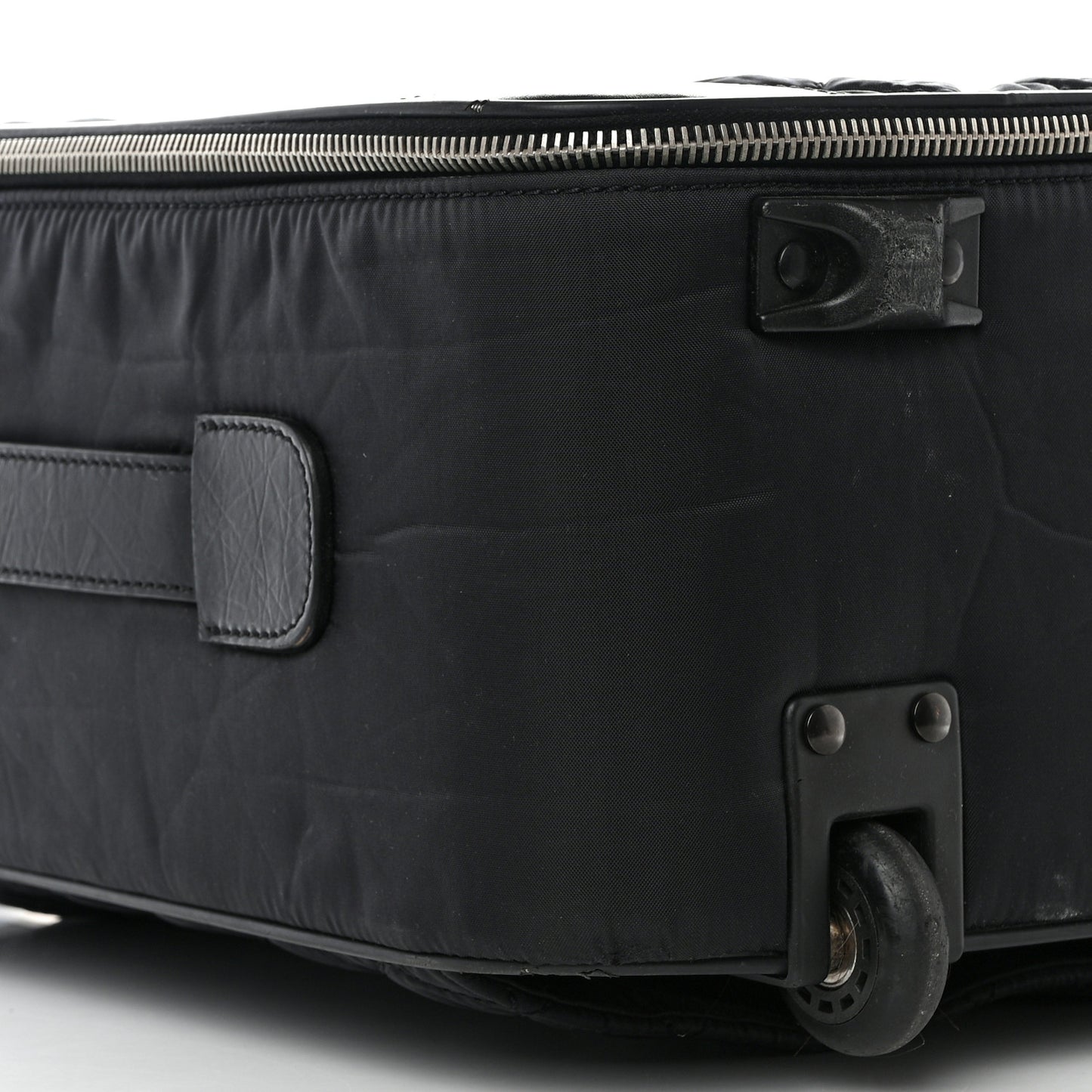 Toile Calfskin Quilted Paris New York Trolley Black