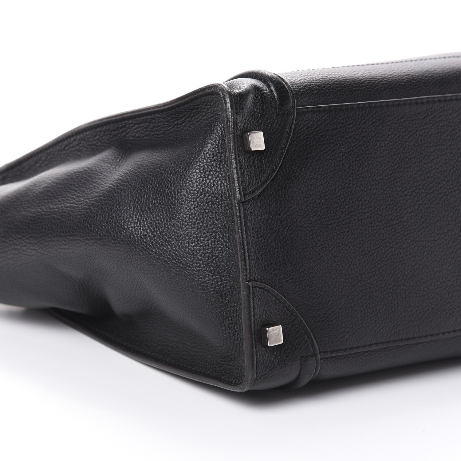 Celine Drummed Calfskin Mini Luggage Black 8 of 9