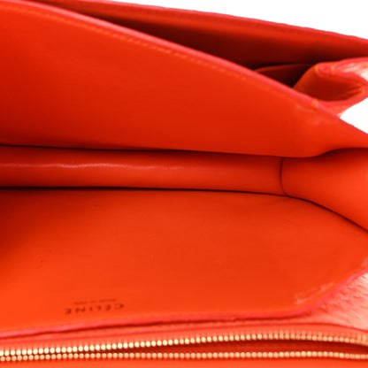 Celine Snakeskin Medium Classic Box Flap Orange 5 of 9