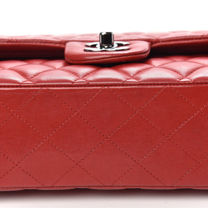 Chanel Lambskin Quilted Medium Double Flap Red 15 of 19