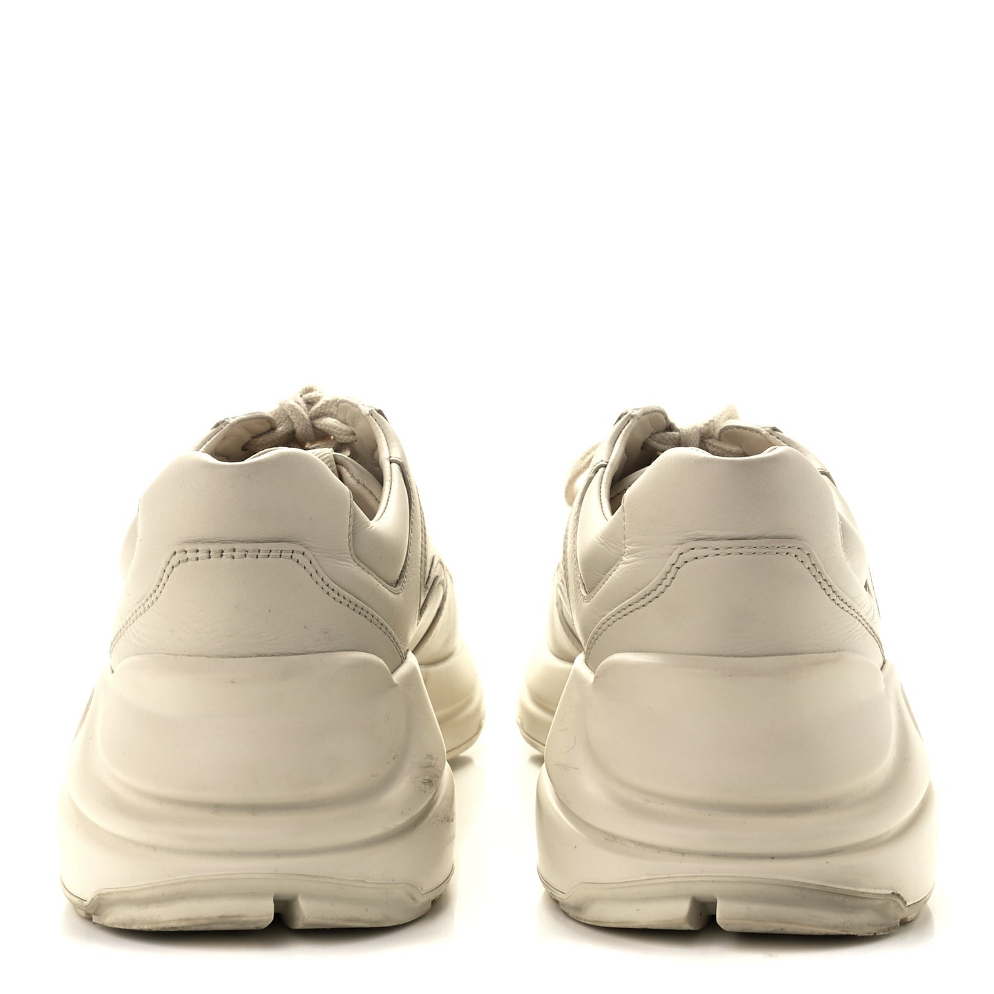 Calfskin Logo Womens Rhyton Sneakers 38.5 Ivory