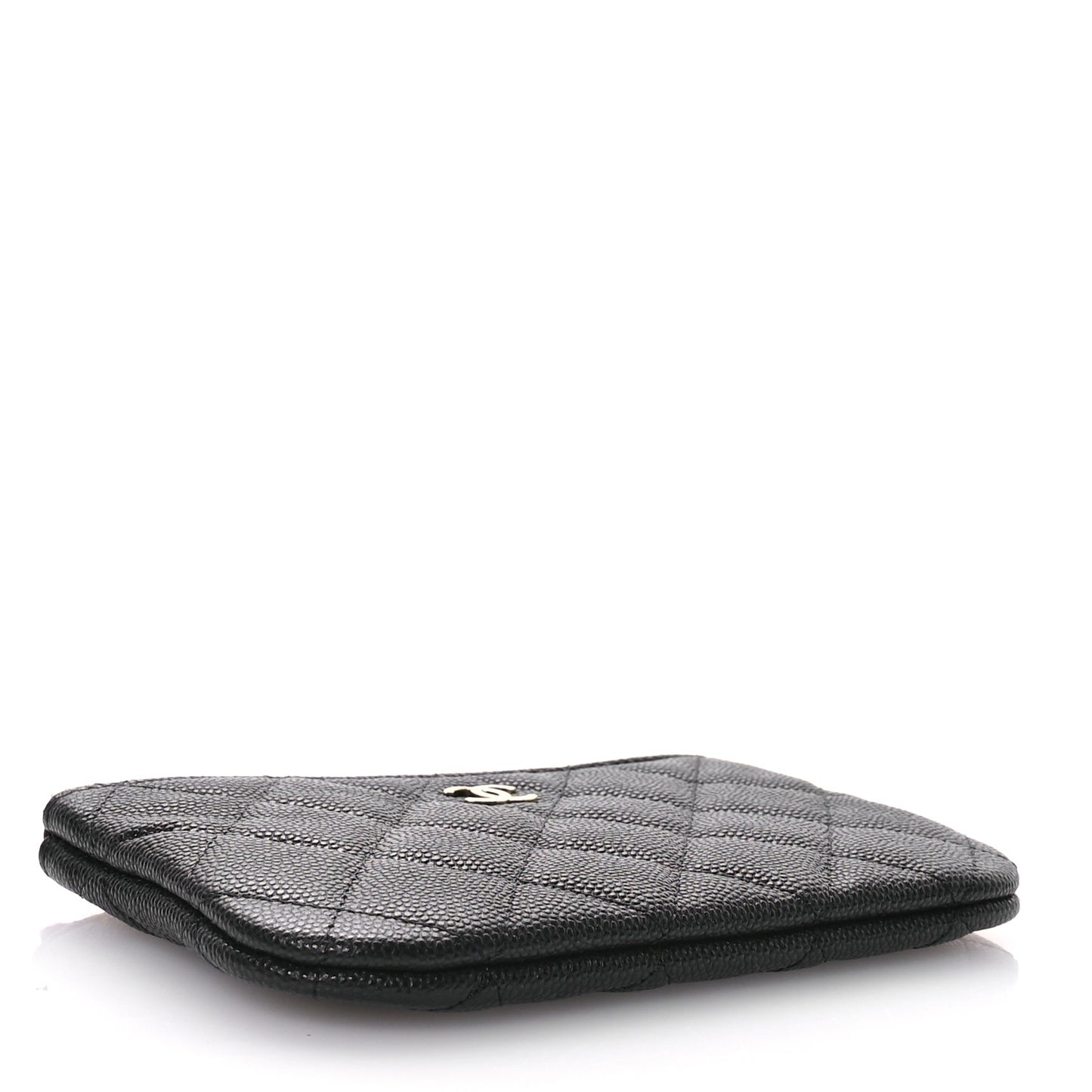 Caviar Quilted Small Cosmetic Case Black