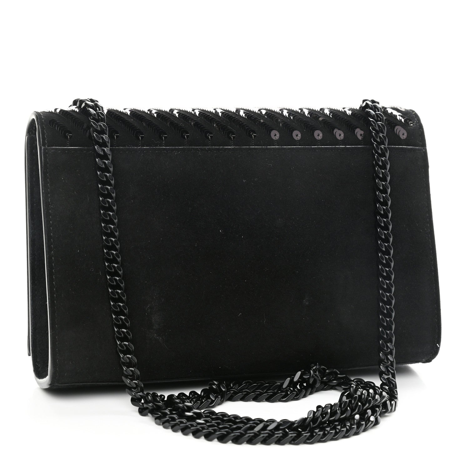 Saint Laurent Suede Sequin Small Classic Monogram Kate Satchel Black 3 of 11