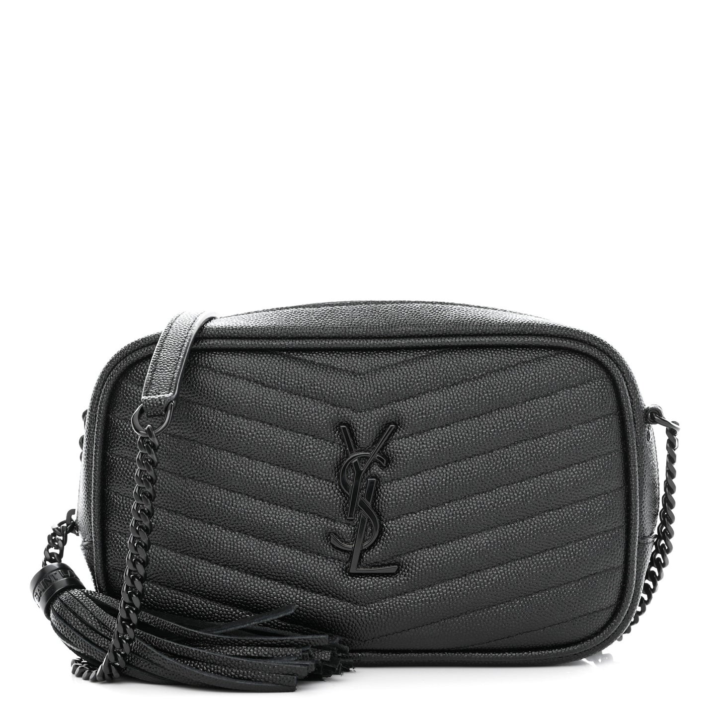 Grain De Poudre Matelasse Monogram Mini Lou Camera Bag Black