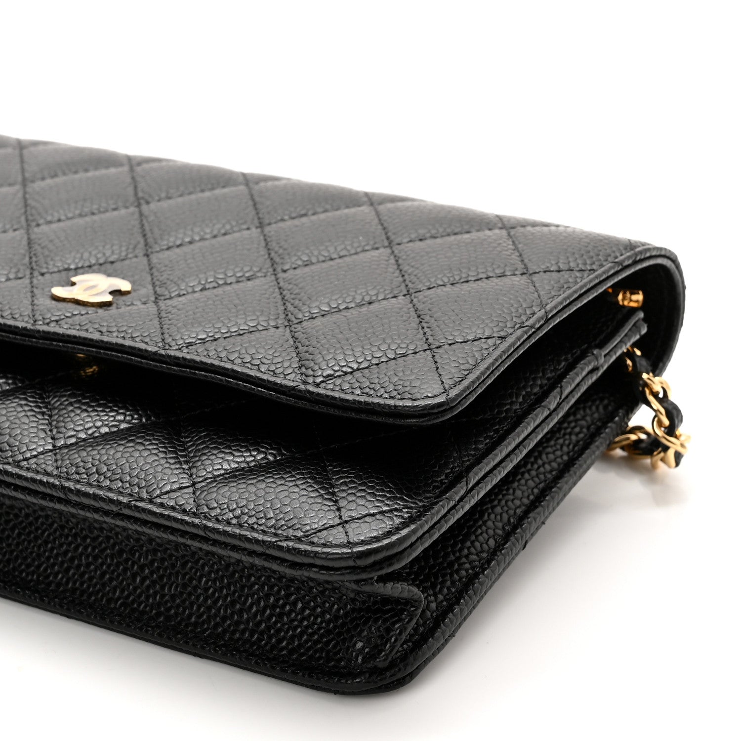 Chanel Caviar Quilted Wallet On Chain WOC Black 11 of 12