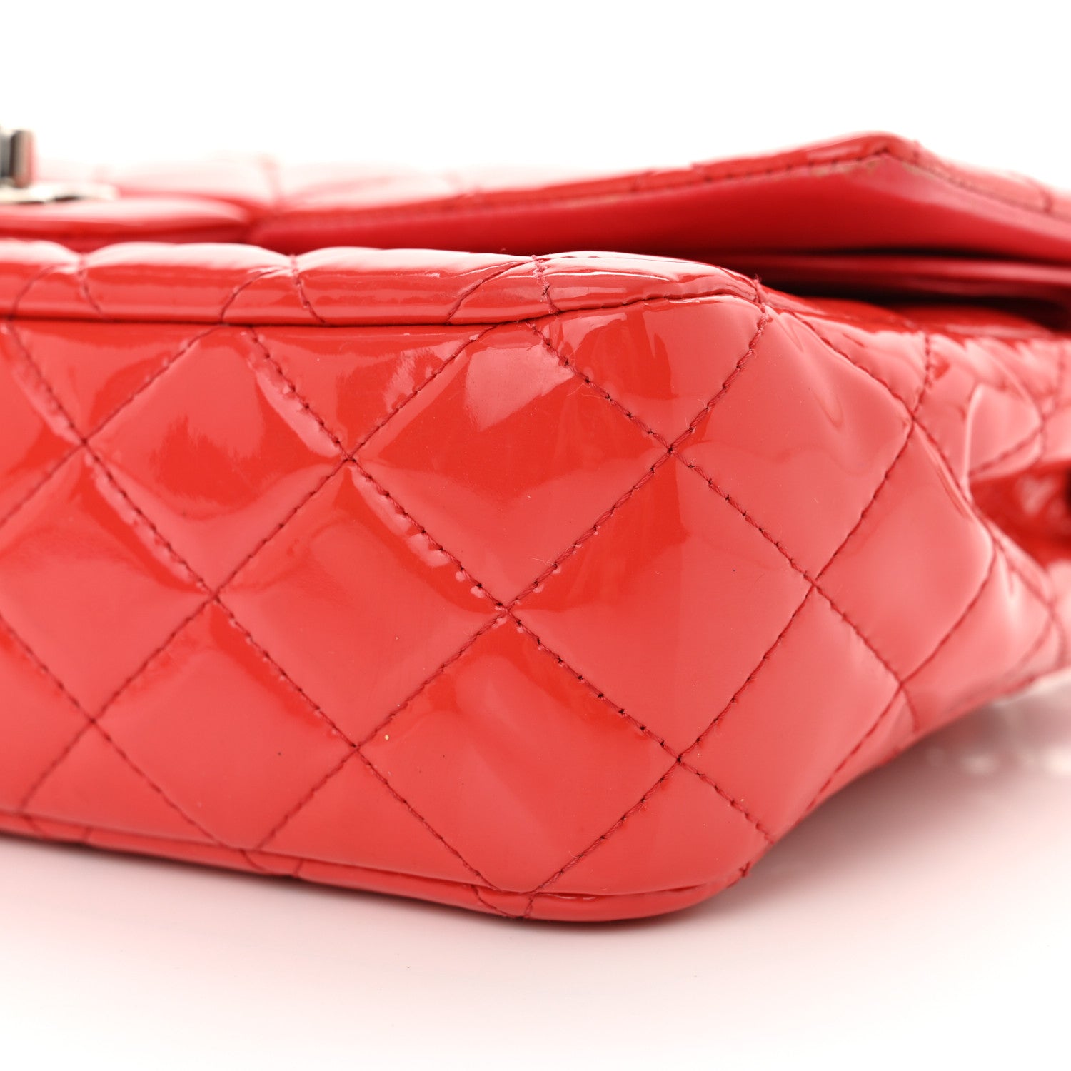 Chanel Patent Quilted Medium Double Flap Fuchsia 9 of 15