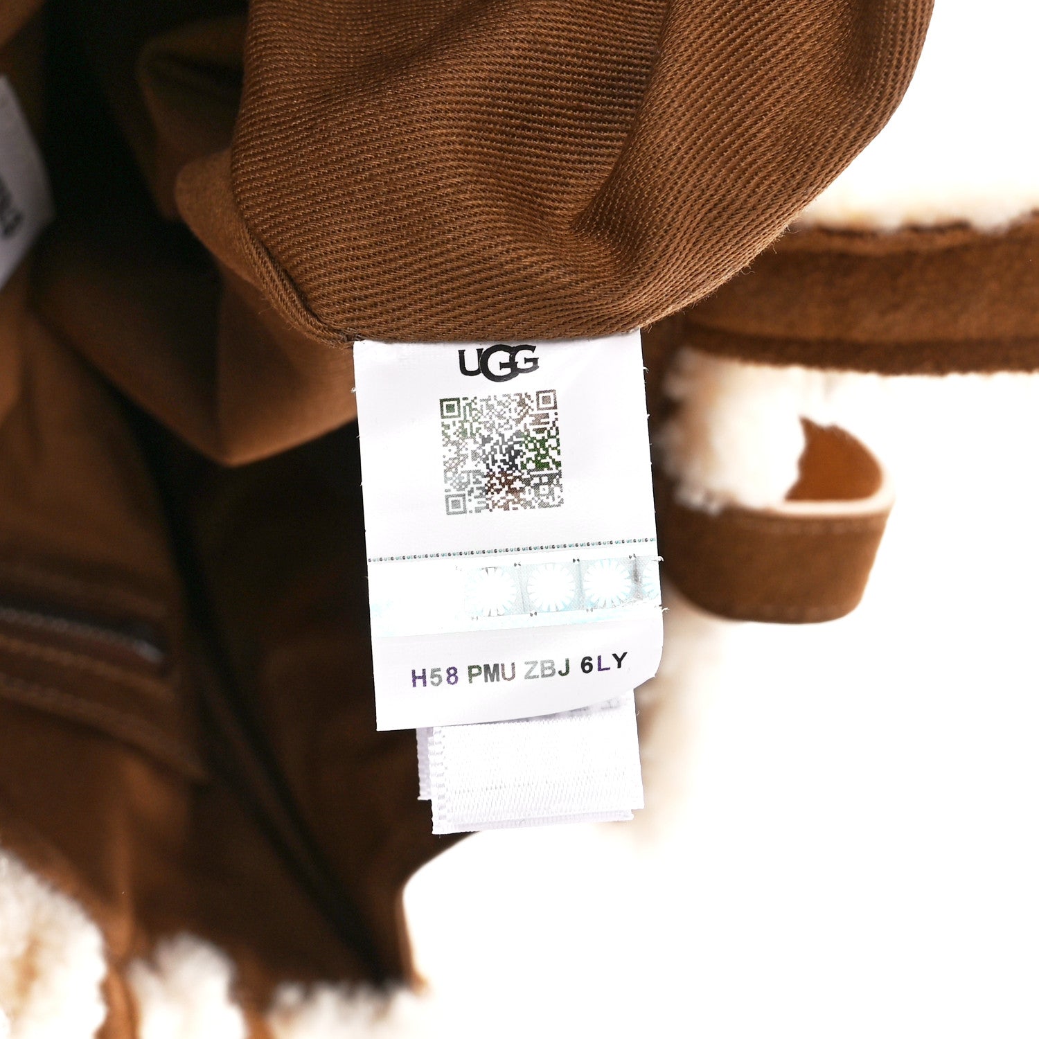 Telfar X UGG Suede Shearling Medium Shopping Bag Chestnut 6 of 13