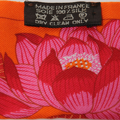 Hermes Silk Fleurs De Lotus Twilly Corail 4 of 6