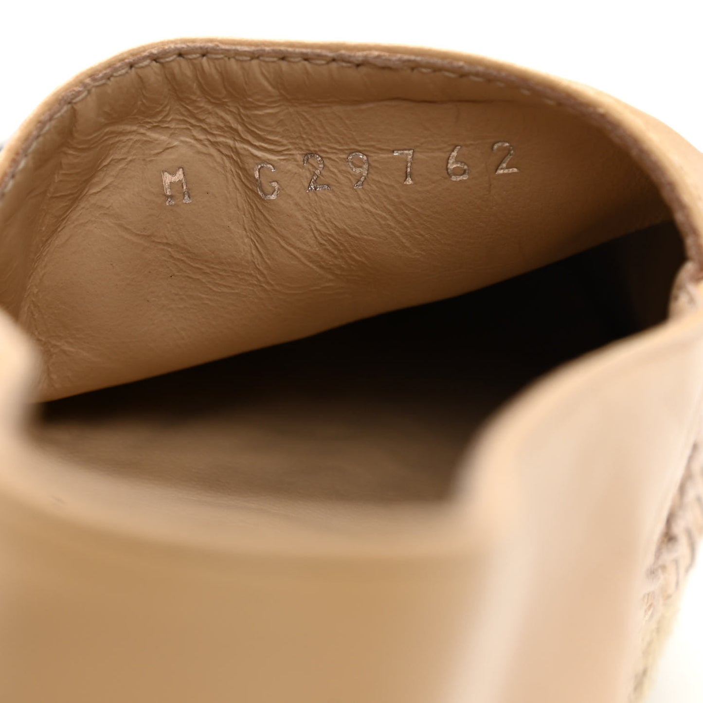 Lambskin CC Espadrilles 38 Beige Black
