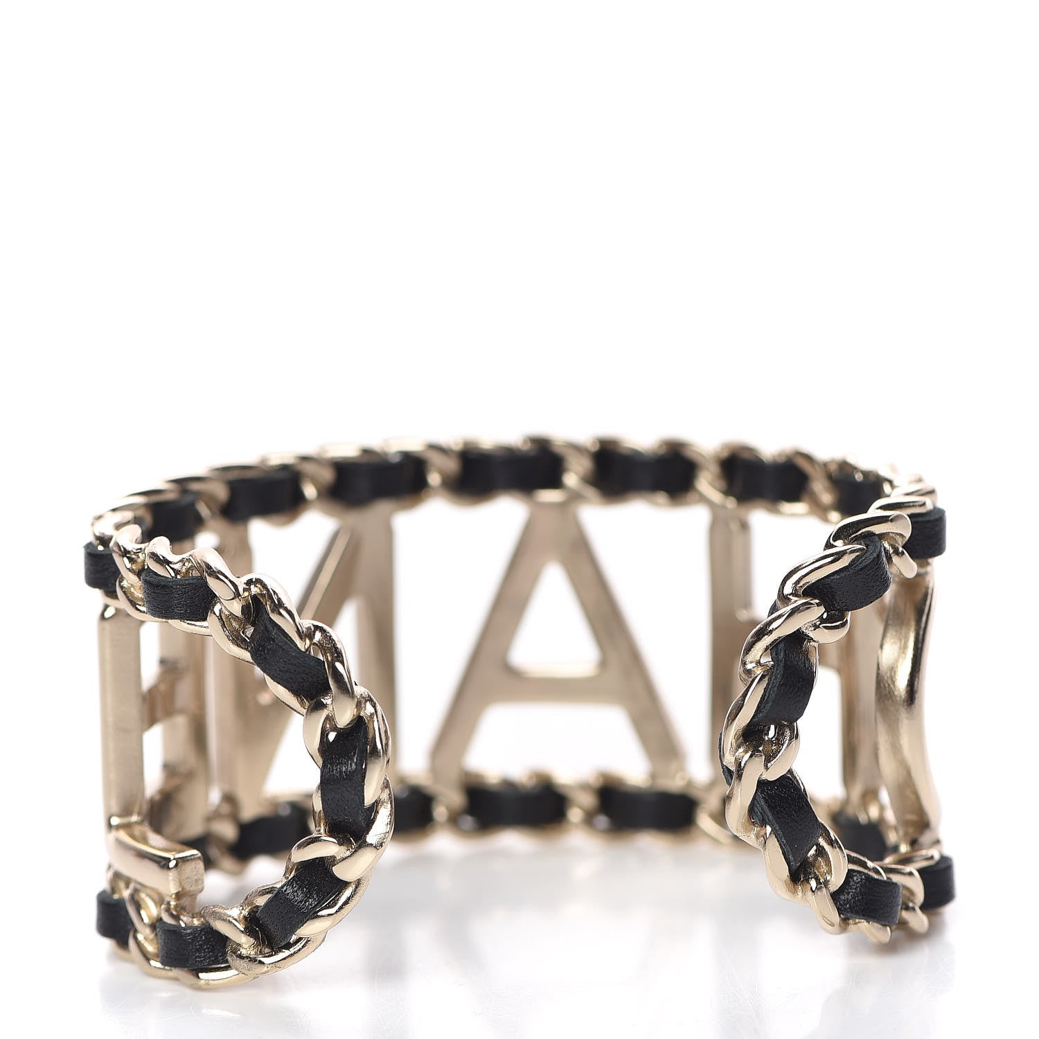 Chanel Lambskin Chain Vintage Allure Bracelet Gold 3 of 5