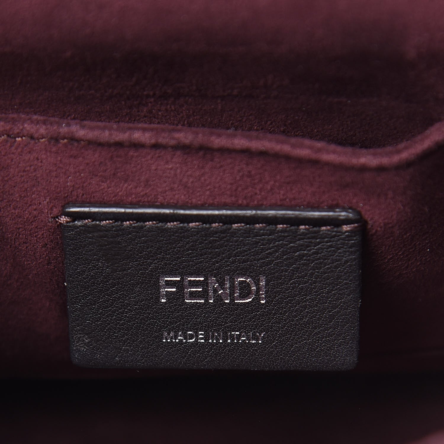 Fendi Vitello Liberty Studded Small Kan I Shoulder Bag Bordeaux Multicolor 6 of 9