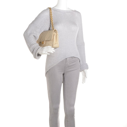 Chanel Lambskin Medium Double Flap Light Beige 2 of 9