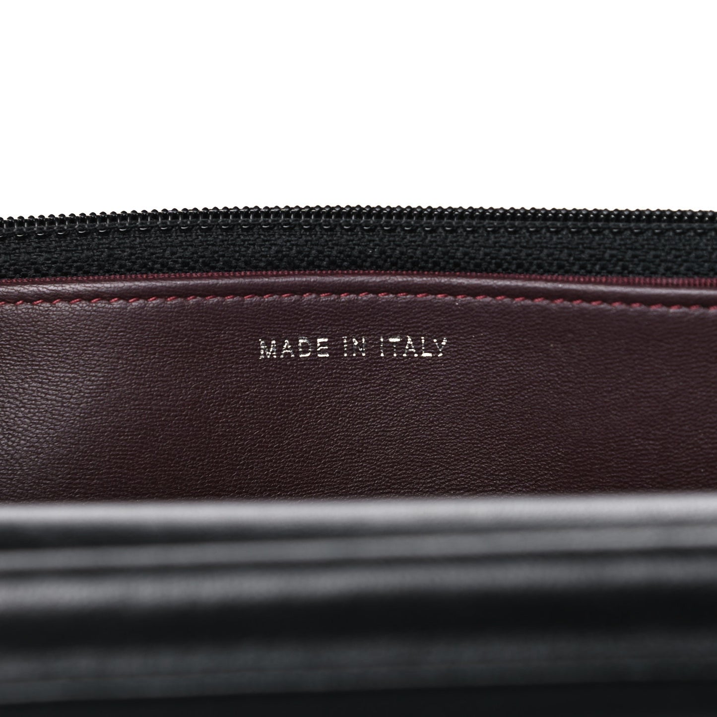 Lambskin Quilted Wallet On Chain WOC Black