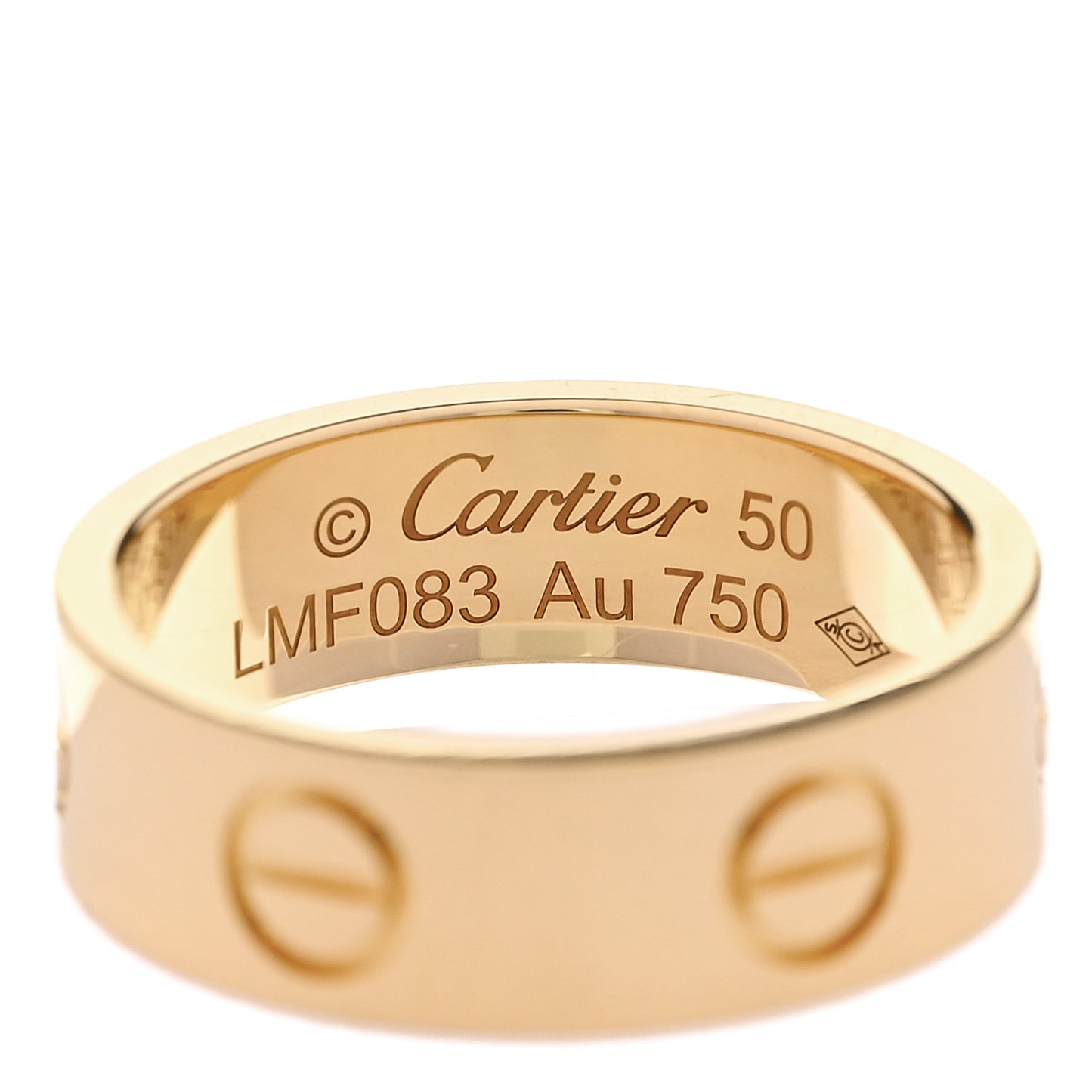 18K Yellow Gold 5.5mm LOVE Ring 50 5.25