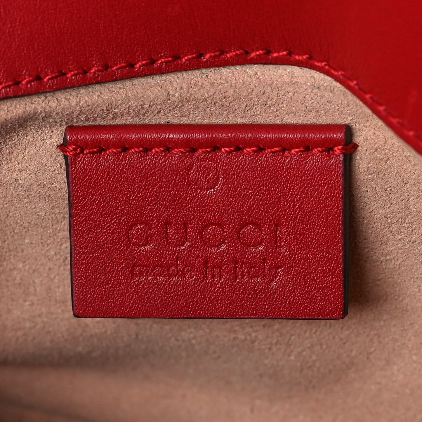 Calfskin Matelasse Super Mini GG Marmont Shoulder Bag Hibiscus Red