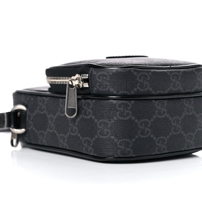 Gucci GG Supreme Monogram Azalea Calfskin Mini Retro Interlocking G Bag Black 7 of 9