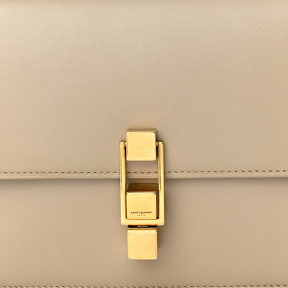 Saint Laurent Smooth Calfskin Carre Satchel Dark Beige 8 of 15