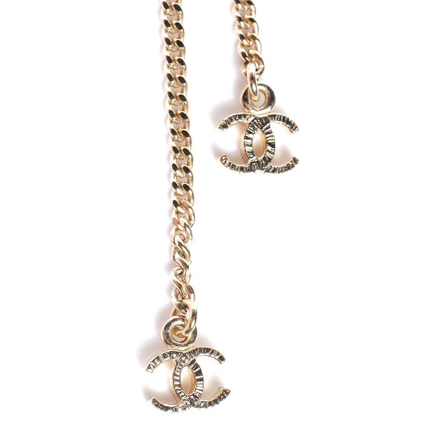Pearl CC Short Necklace Gold