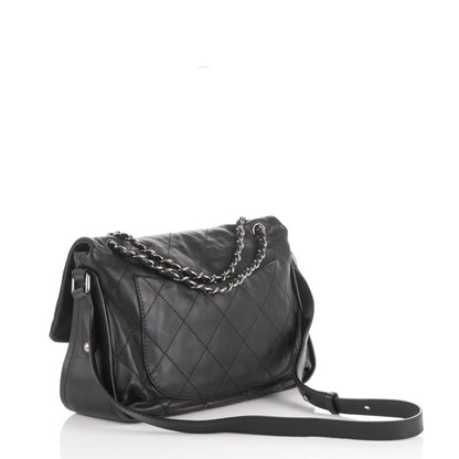 Chanel Lambskin Stitched Messenger Bag Black 4 of 9