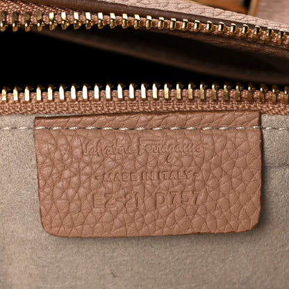 Salvatore Ferragamo Calfskin Fanisa Gancini Hobo Natural 6 of 10