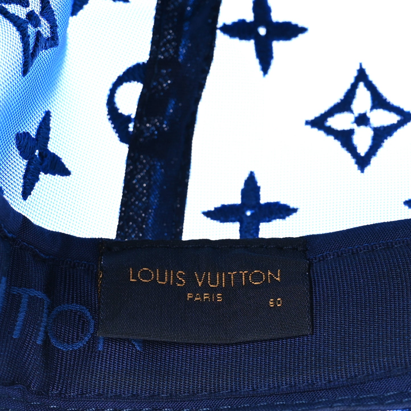 Mesh Embroidered Everyday LV Cap 60 Blue