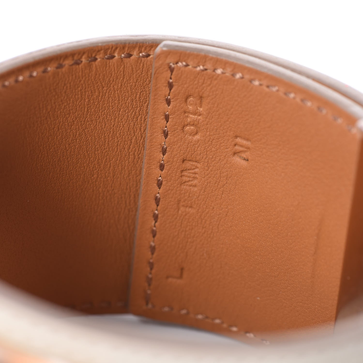 Hermes Swift Collier de Chien CDC Bracelet L Craie 4 of 5