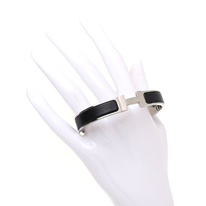 Hermes Matte Enamel Narrow Clic Clac HH Bracelet GM Black 2 of 5