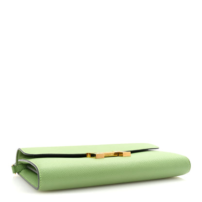 Hermes Epsom Alligator Lizard Constance Wallet To Go Vert Criquet Cactus Beige Sable Ombre 4 of 11