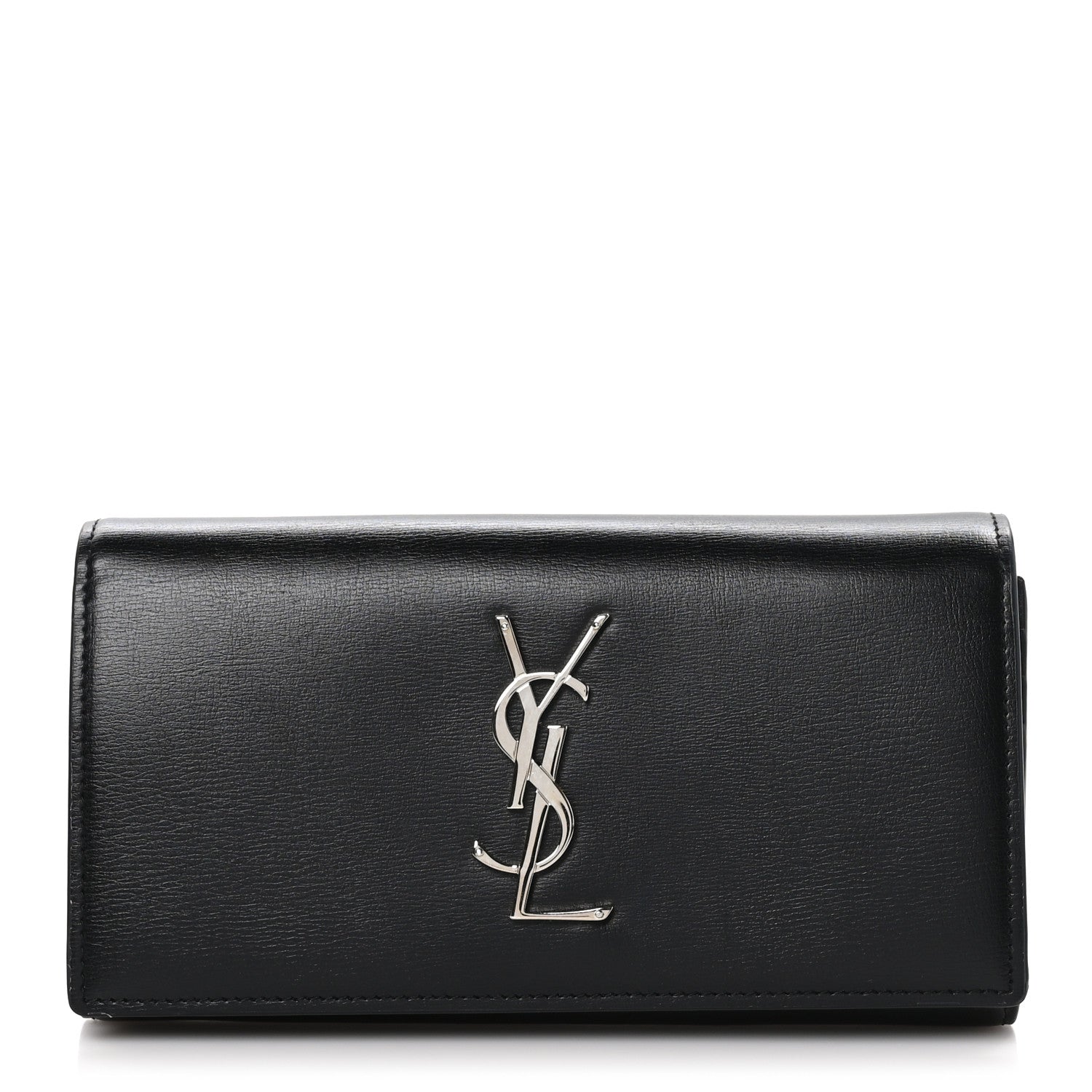 Saint Laurent Smooth Calfskin Classic Monogram Cassandre Wallet Black 1 of 14