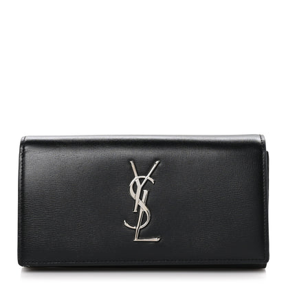 Saint Laurent Smooth Calfskin Classic Monogram Cassandre Wallet Black 1 of 14