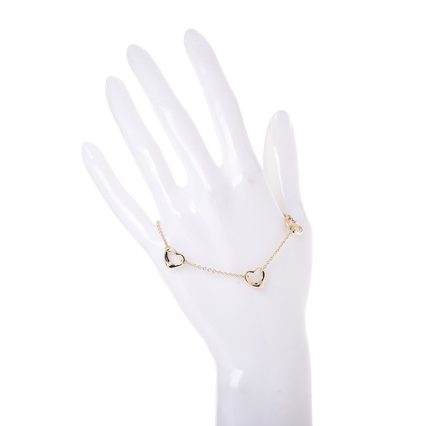 18K Yellow Gold Elsa Peretti 5 Open Heart Bracelet