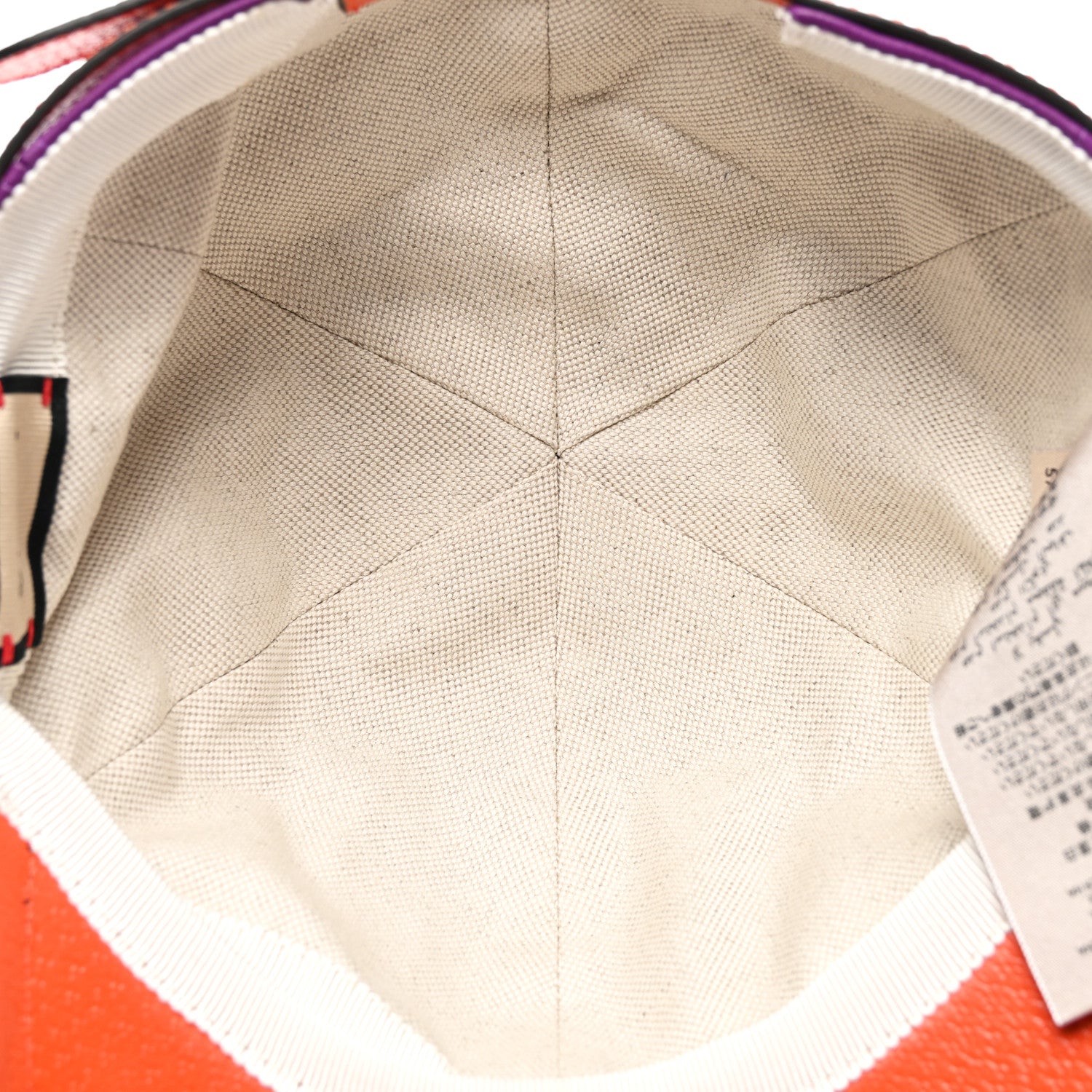 Gucci Lambskin Baseball Hat M Purple Orange 7 of 8