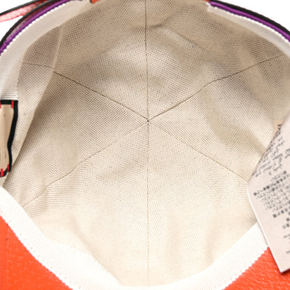 Gucci Lambskin Baseball Hat M Purple Orange 7 of 8