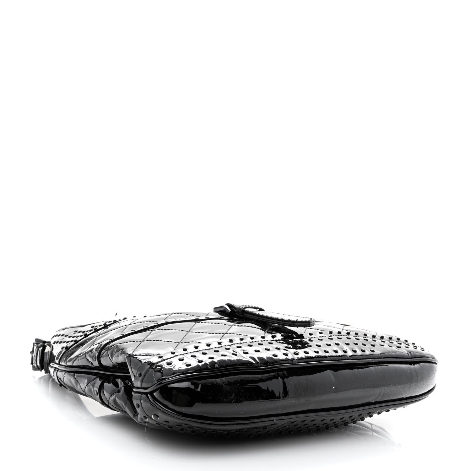Burberry Patent Quilted Studded Brooke Hobo Black 4 of 20