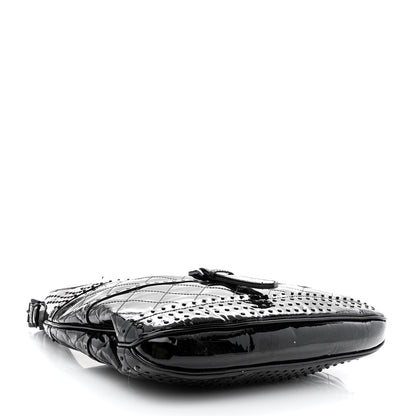 Burberry Patent Quilted Studded Brooke Hobo Black 4 of 20