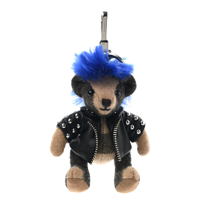 Burberry Cashmere Thomas Punk Teddy Bear Keychain Charm Camel 1 of 4