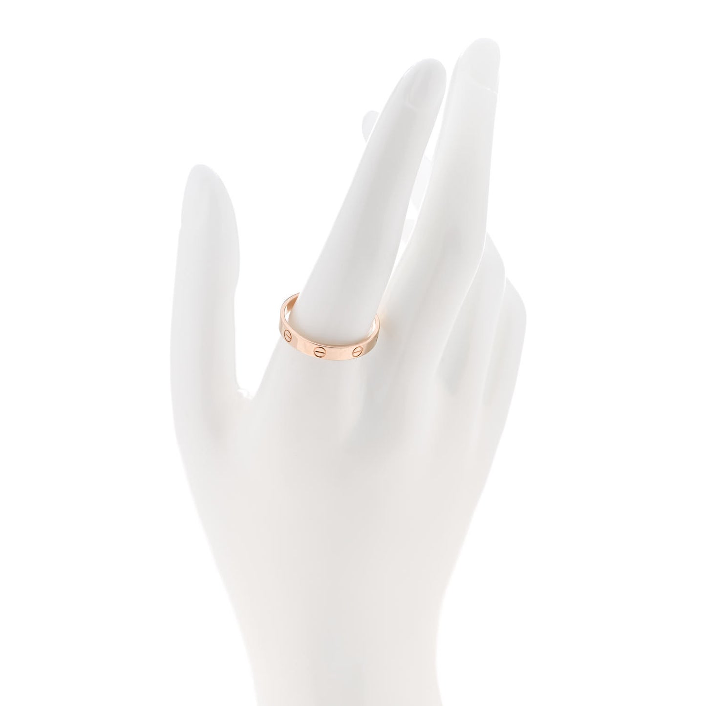 18K Pink Gold 3.5mm LOVE Wedding Band Ring 64 10.75