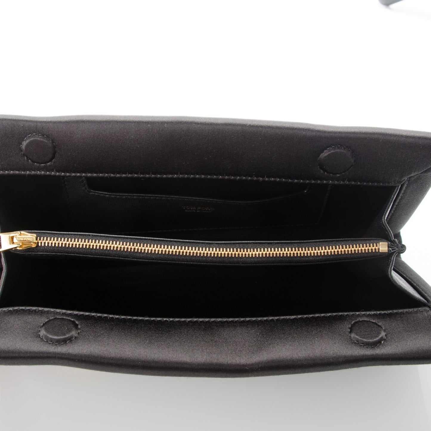 TOM FORD Silk Small Clutch With Handle Black