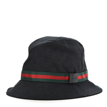 Gucci Monogram Web Bucket Hat XL Black 1 of 6
