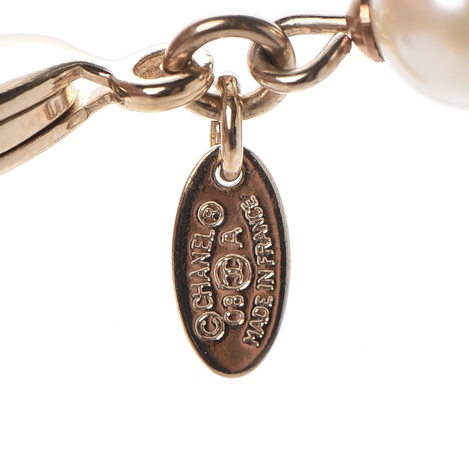 Chanel Pearl CC Camellia Short Necklace Gold 6 of 6