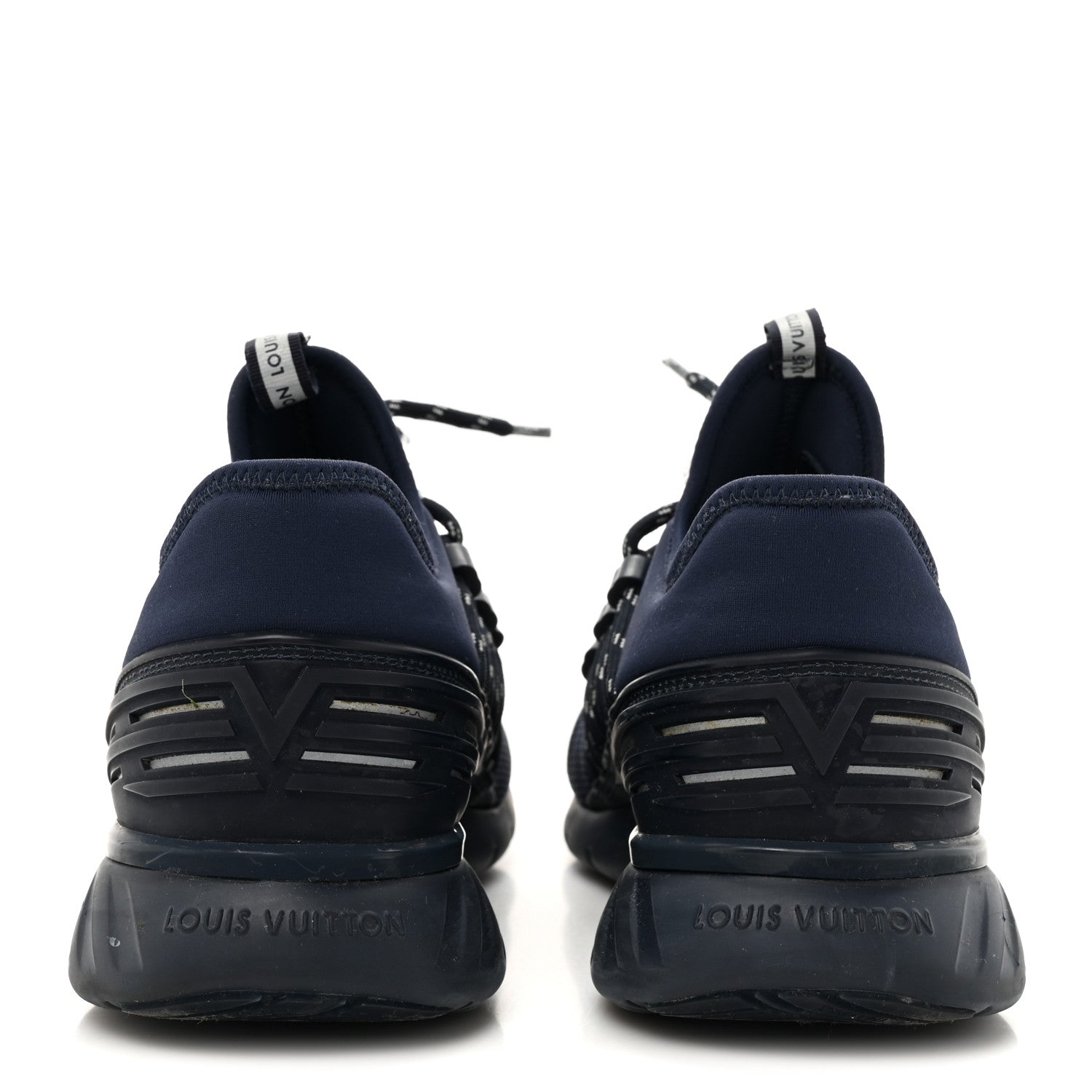 Louis Vuitton Neoprene Mesh Rubber Fastlane Low Sneakers 37 Marine 5 of 11