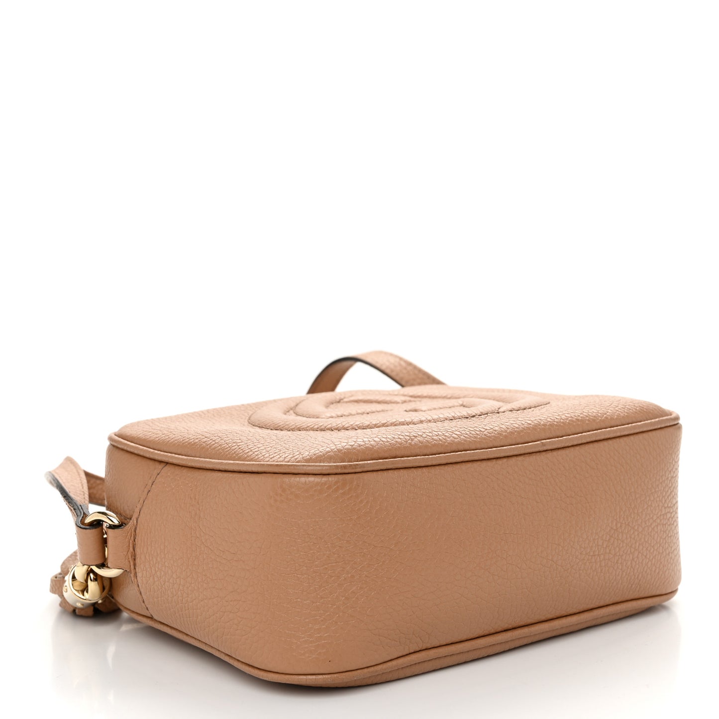 Pebbled Calfskin Small Soho Disco Bag Camelia