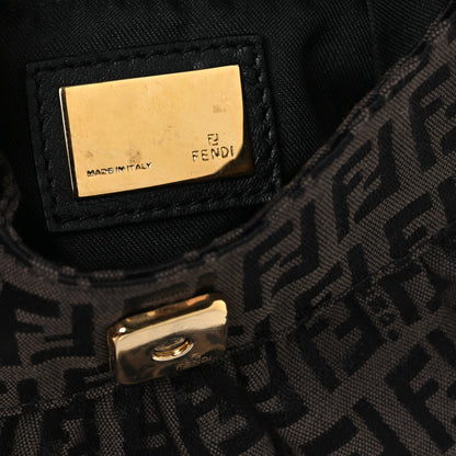 Fendi Zucchino Mini Chef Shoulder Bag Tobacco Moro Black 6 of 12